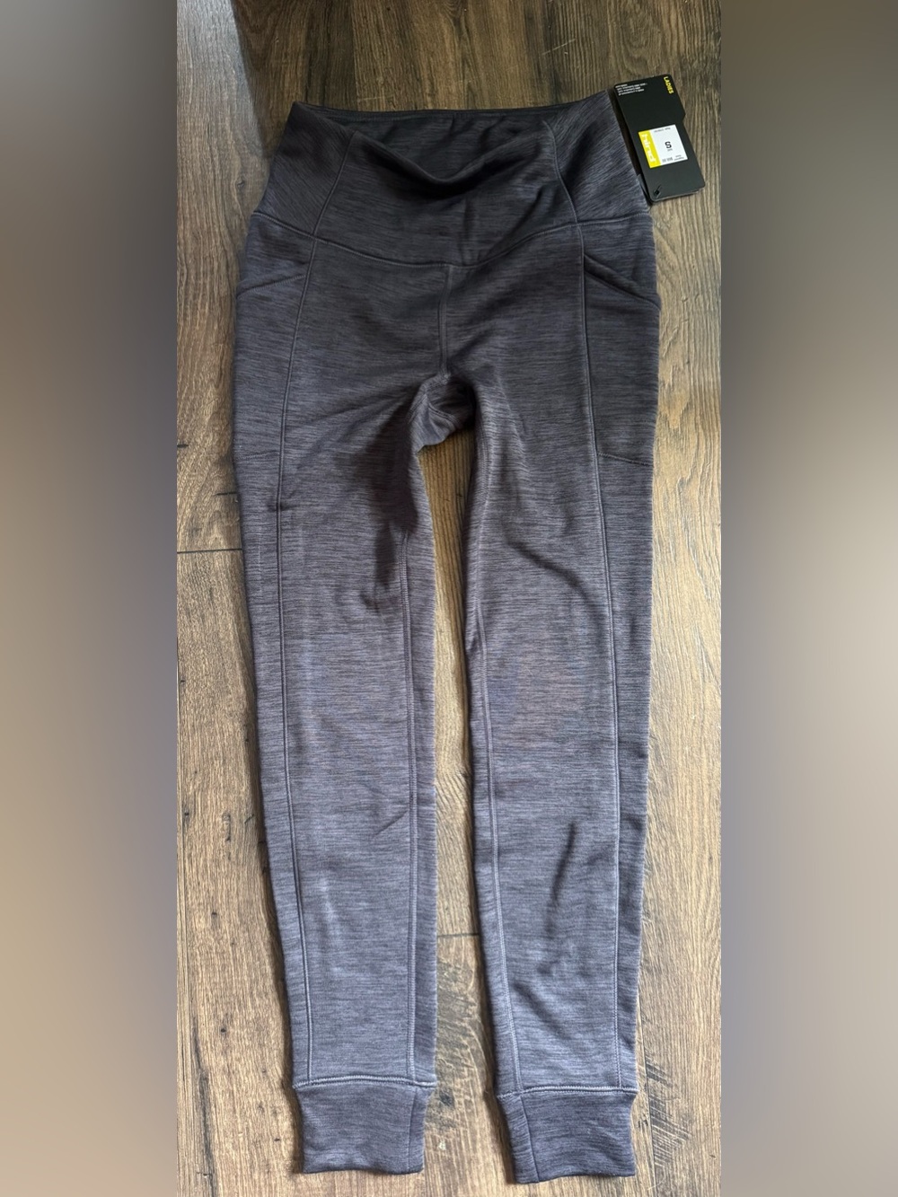 Hind Thermal Fleece Lined Leggings Joggers Women Small NWT Gray Athletic Pants
